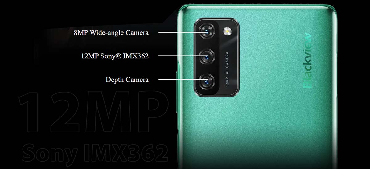 Смартфон Blackview A100 6+128 GB Основна камера 12 МП Ширококутна камера 8 МП