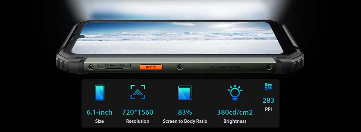 Смартфон Blackview BV7200 6,1-дюймовый большой дисплей: Комфортный просмотр для ваших глаз