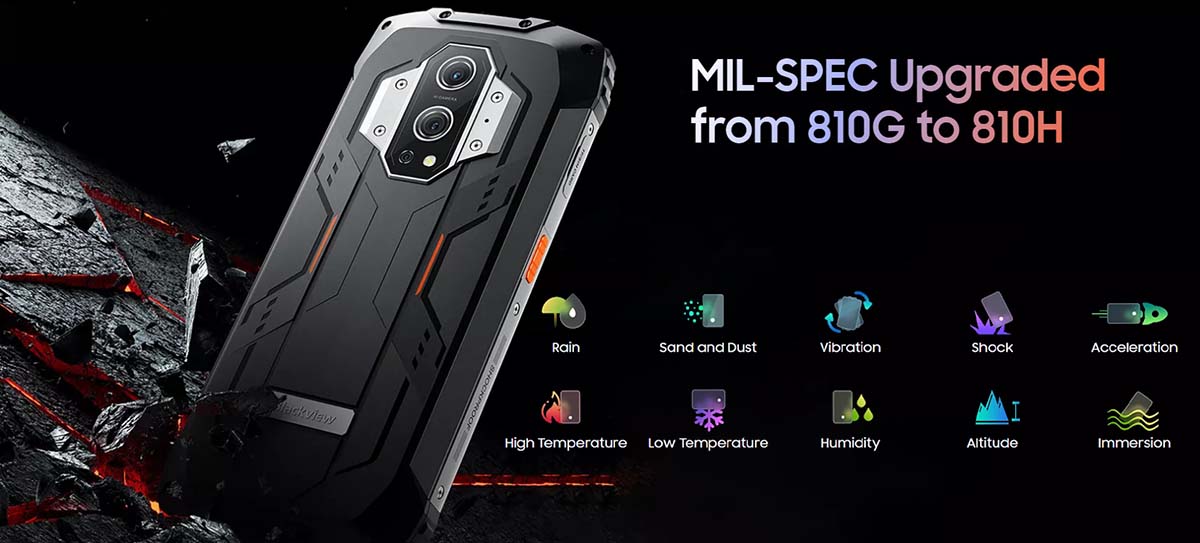смартфон blackview bv9300 Стандарт защиты 810H