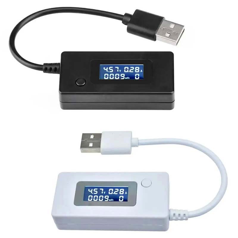 Многофункциональный USB тестер KEWEISI KCX-017 тока напряжения емкости: цвета черный и белый