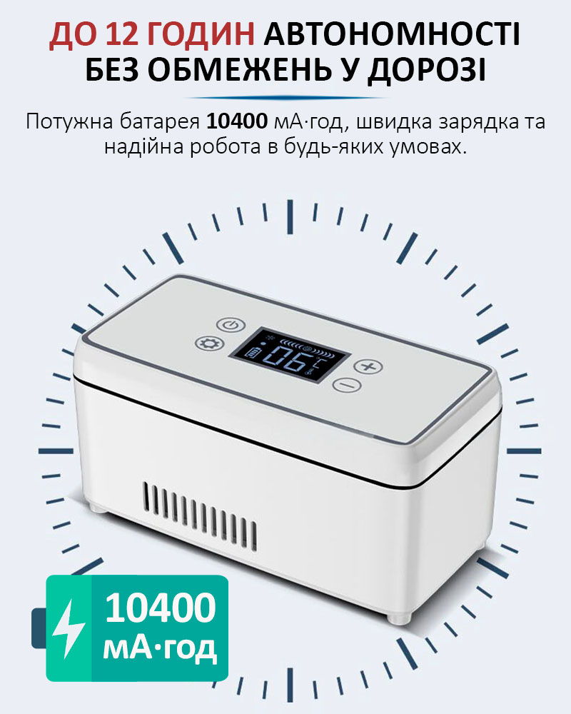 До 9 часов автономной работы благодаря аккумулятору 10400 мАч