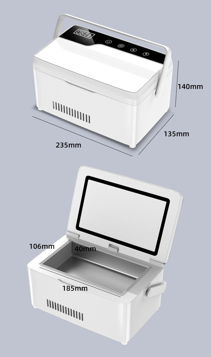 Портативний міні холодильник Coolbox CL-0502 з розмірами корпусу і внутрішньої камери