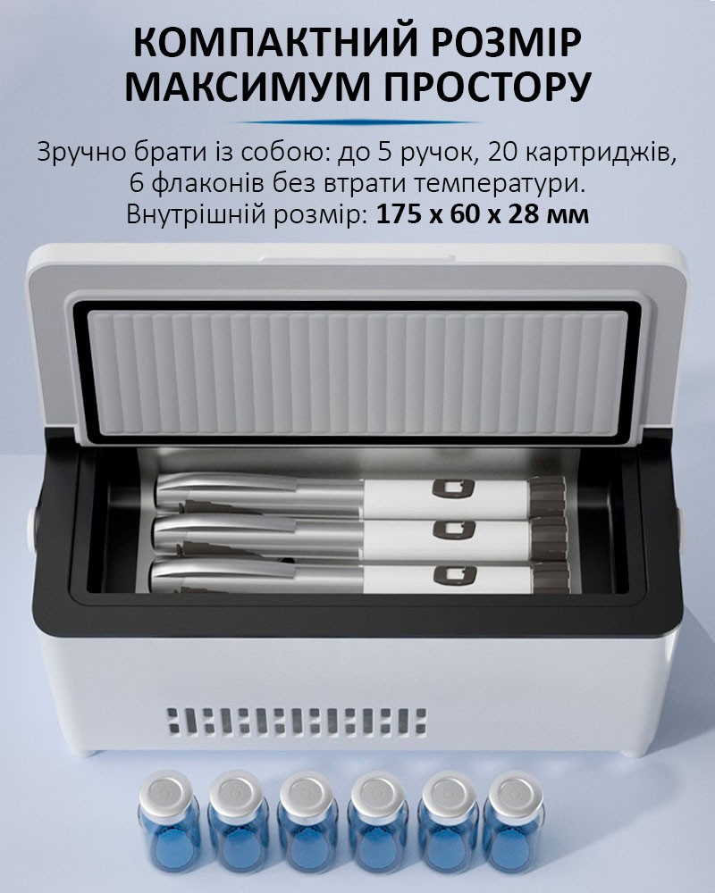 Компактный холодильник Coolbox KJX-108 вместимость для ручек и флаконов