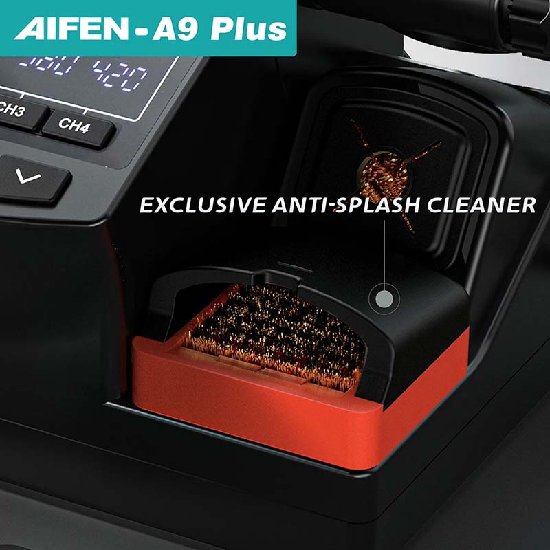 Паяльна станція Aifen A9 Plus прецизійна покращена конструкція для очищення жал паяльника